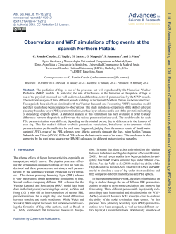 Observations and WRF simulations of fog events at the Spanish