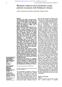 Rhythmic auditory-motor facilitation of gait patterns in