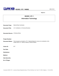 ISO/IEC JTC 1 N6902 ISO/IEC JTC 1 Information - Open