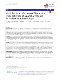 Multiple-clone infections of Plasmodium vivax: definition of a panel