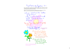 (these are inconsistent systems) (these are consistent and