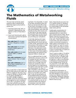 The Mathematics of Metalworking Fluids