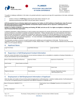 plumber - UA Piping Industry College of British Columbia