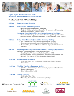 ! ! ! Capital!Region!Workforce!Summit!2016:!! Meeting`the`Skills`Gap