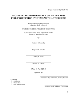 engineering performance of water mist fire protection systems