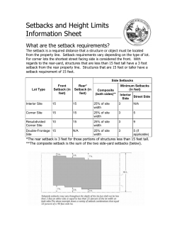 Setbacks and Height Limits Information Sheet