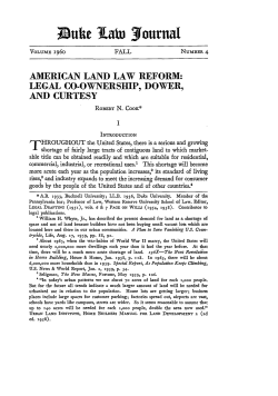 american land law reform: legal co
