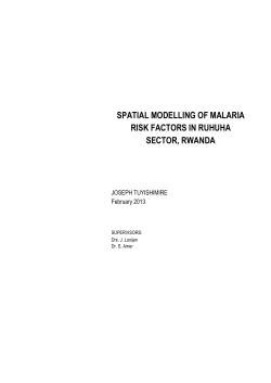 spatial modelling of malaria risk factors in ruhuha sector, rwanda