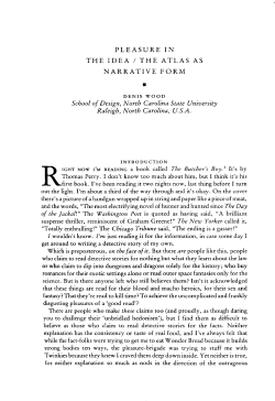pleasure in the idea / the atlas as narrative form