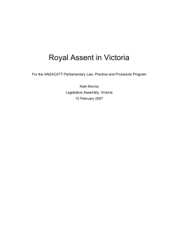 Royal Assent in Victoria