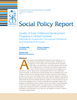 Social Policy Report, Volume 25 Number 2