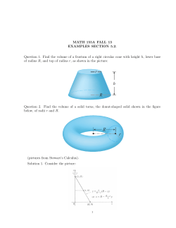 MATH 155A FALL 13 EXAMPLES SECTION 5.2. Question 1. Find