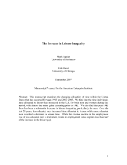 The Increase in Leisure Inequality