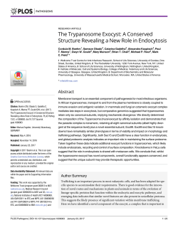 The Trypanosome Exocyst: A Conserved Structure