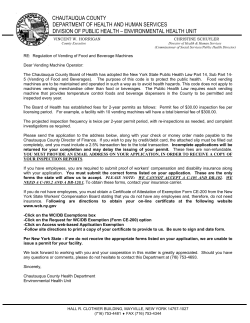 Application Instruction Packet