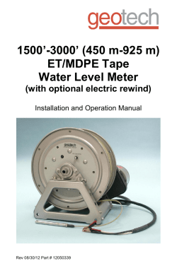 3000` Water Level Meters Manual - Geotech Environmental Equipment