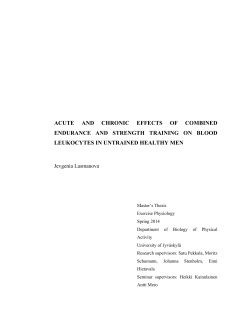acute and chronic effects of combined endurance and strength