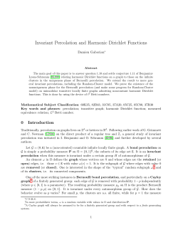 Invariant Percolation and Harmonic Dirichlet Functions