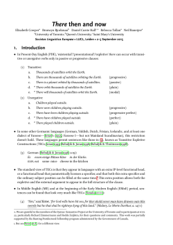 There then and now - Saint Mary`s University