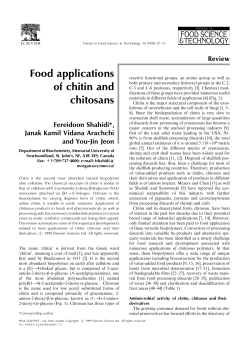 Food applications of chitin and chitosans