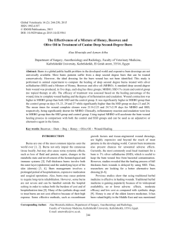 The Effectiveness of a Mixture of Honey, Beeswax and Olive Oil in