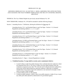 1 ordinance no. 240 amending ordinance no. 169, section 11. signs