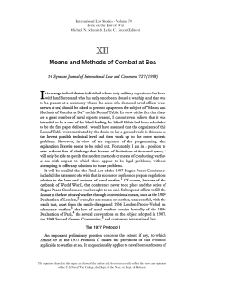 Means and Methods of Combat at Sea