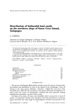 Distribution of bulimulid land snails on the northern slope of Santa