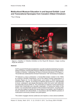 Multicultural Museum Education in and beyond Exhibit: Local and