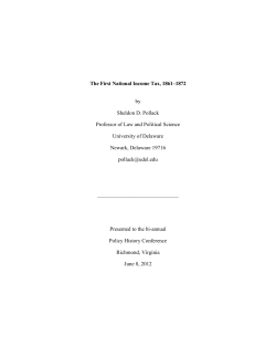 The First National Income Tax, 1861&ndash;1872