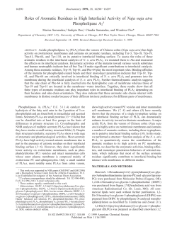 Roles of Aromatic Residues in High Interfacial Activity of Naja naja