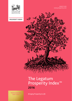 The Legatum Prosperity Index&trade;