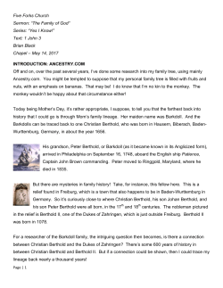 The Family of God 05142017