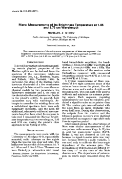 Measurements of its Brightness Temperature at 1.85 and 3.75 cm
