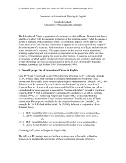 Comments on Intonational Phrasing in English