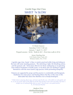Sweet `n Slow Gentle Yoga Class Flyer 1:1:17