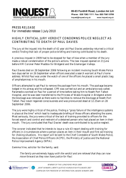 PRESS RELEASE For immediate release 1 July 2010 HIGHLY