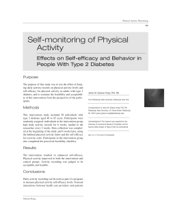 Self-monitoring of Physical Activity