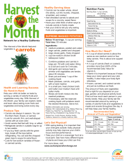carrots - School Nutrition and Fitness