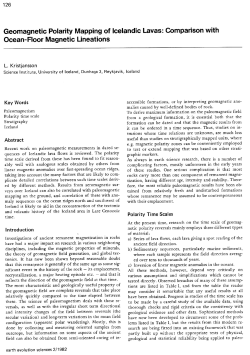 Geomagnetic Polarity Mapping of lcelandic lavas: C.omparison with