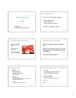 Biofilm Disclosing PHP