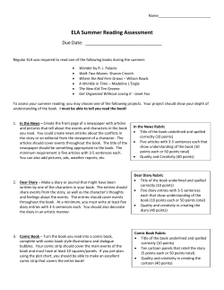ELA Summer Reading Assessment