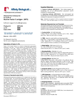 MFX-EIA Enzyme Immunoassay - Factor X