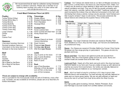 Fresh Meat Christmas Price List 2015 Fresh Meat Christmas Price