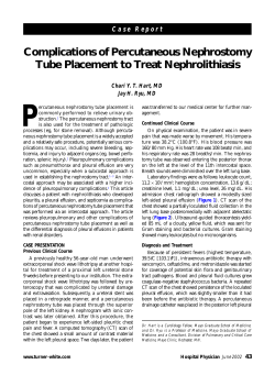 Complications of Percutaneous Nephrostomy Tube Placement to