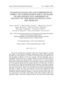 CHANGES IN SUGAR AND ACID COMPOSITION OF `AMBRA
