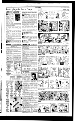 Letter plugs the Peace Corps Thin hair...why?