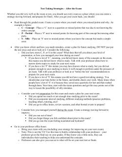Test Taking Strategies &ndash; After the Exam Whether you did very well
