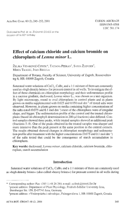 Effect of calcium chloride and calcium bromide on chloroplasts of