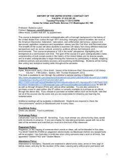 HISTORY OF THE UNITED STATES I: CONTACT